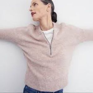 Madewell YORK half zip front sweater